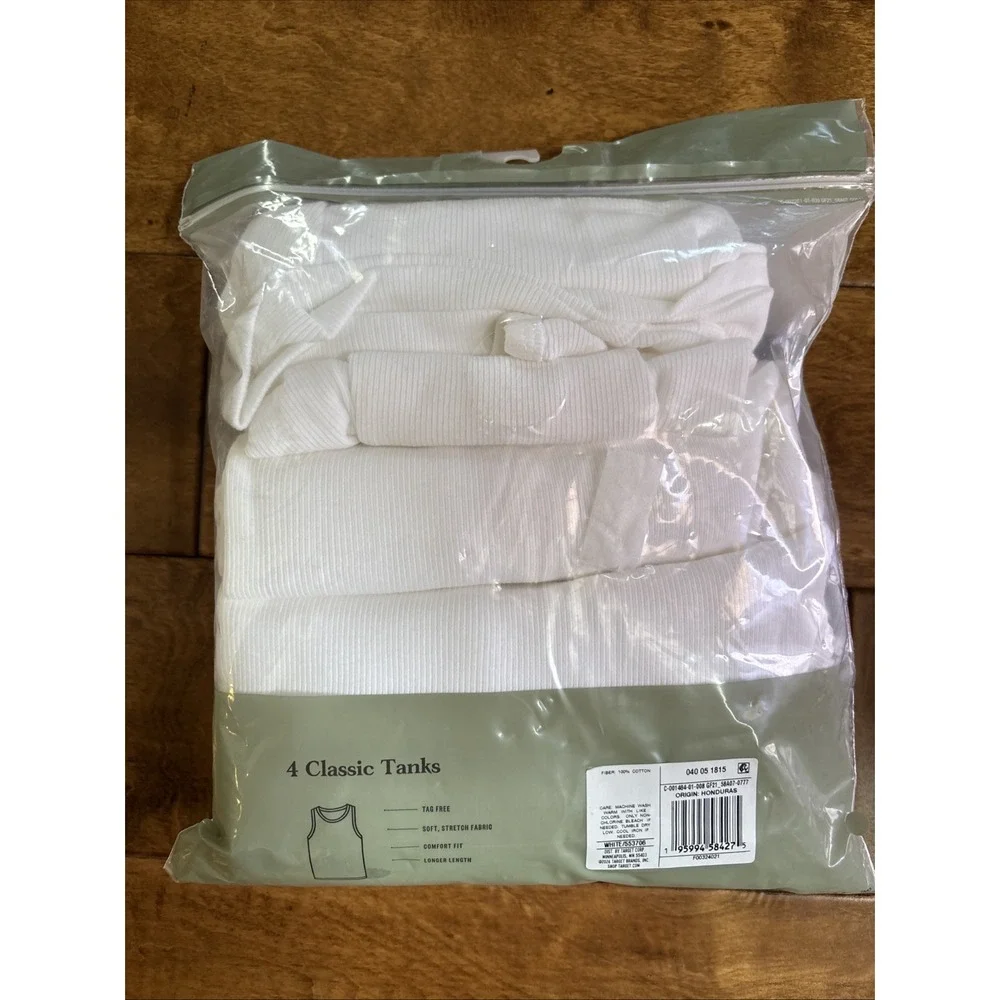 Goodfellow & CO Mens Classic Tanks (4) White Sz M 38/40 NEW